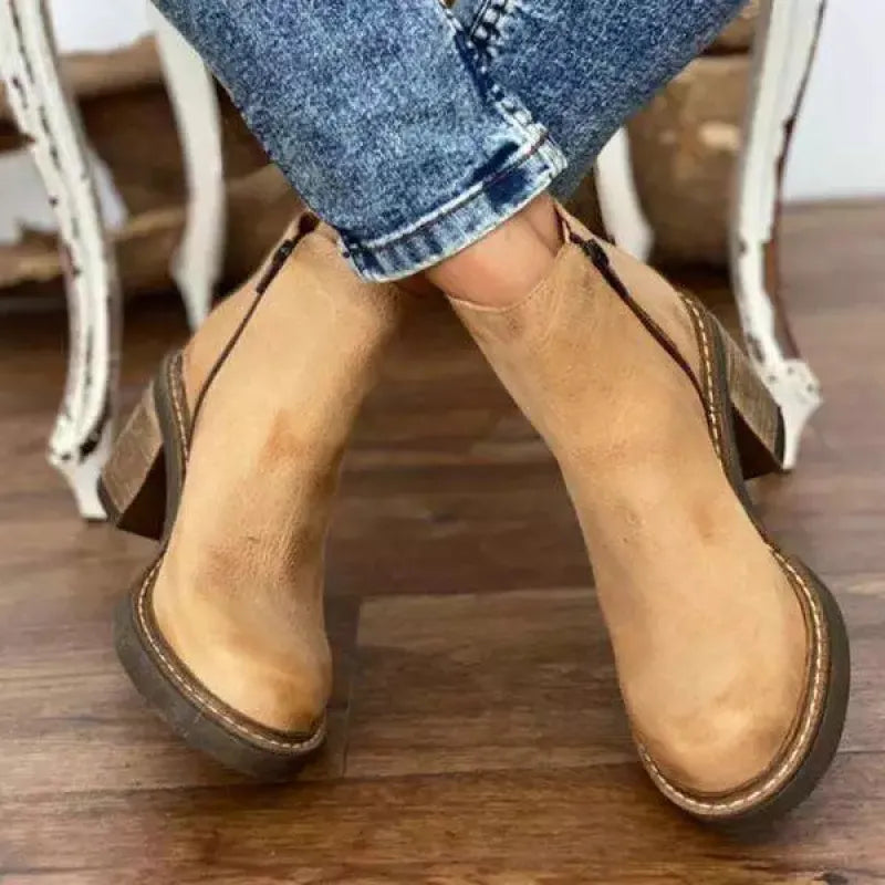 Vera | Orthopedic Retro Leather Martin Boots