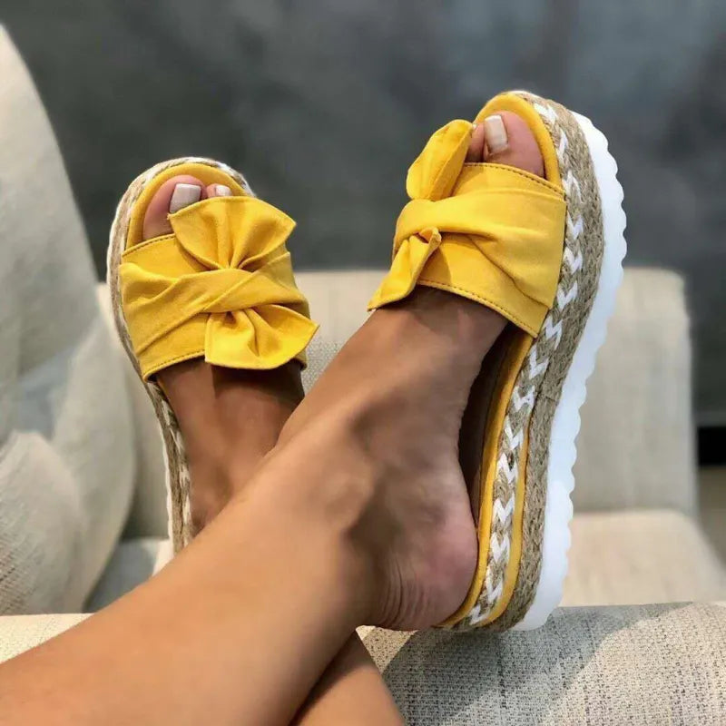 April | Women Summer Bow Platform Sandals