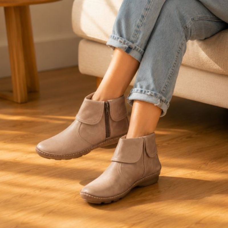 Vivienne | Orthopedic Ankle Boots Women Zipper Flat Shoes