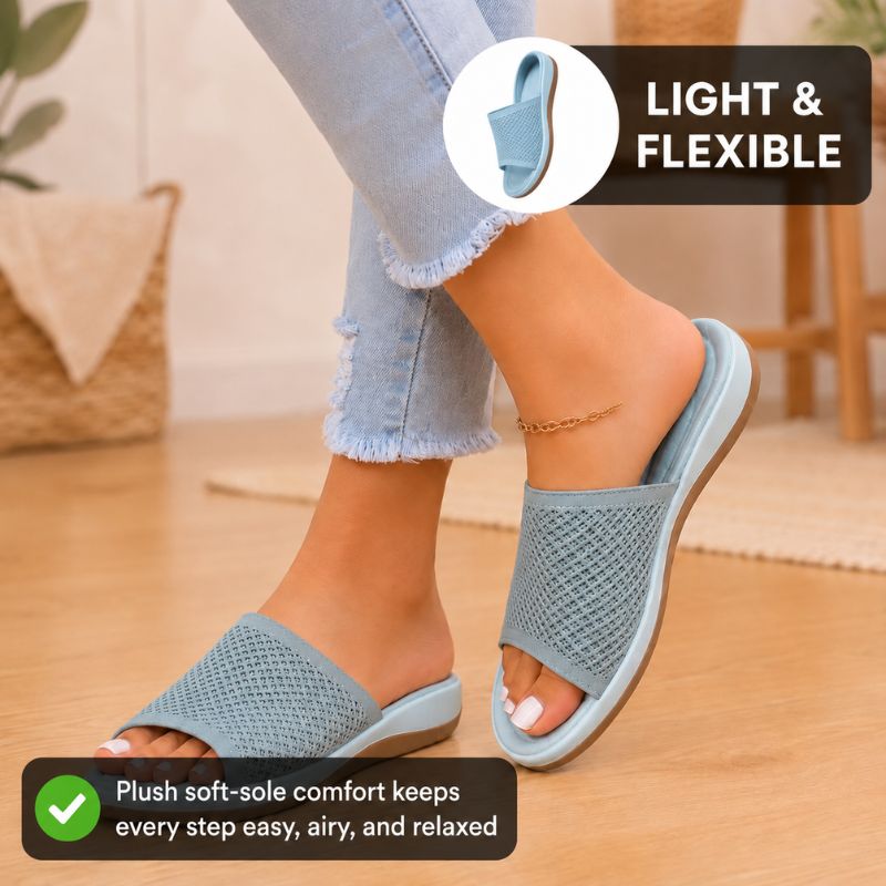 Camille | Orthopedic Flying Weave Wedge Sandals With Soft Bottom