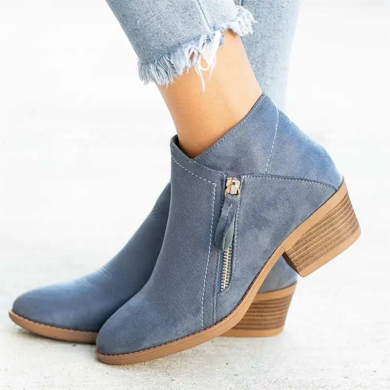 Eira | Women’s Casual Suede Side Zip Boots