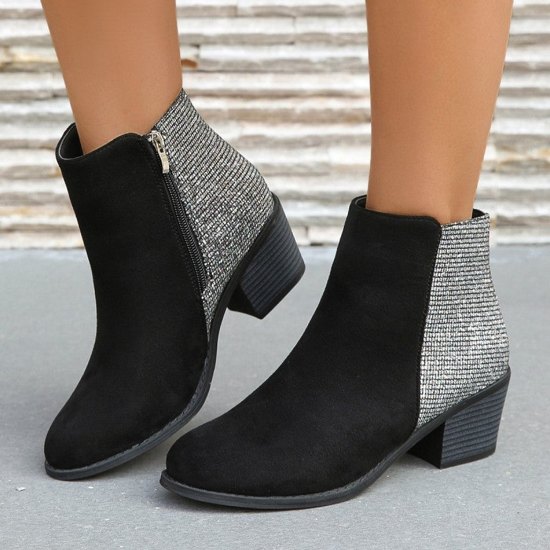 Orla | Women’s Side Zip Chunky Heel Boots