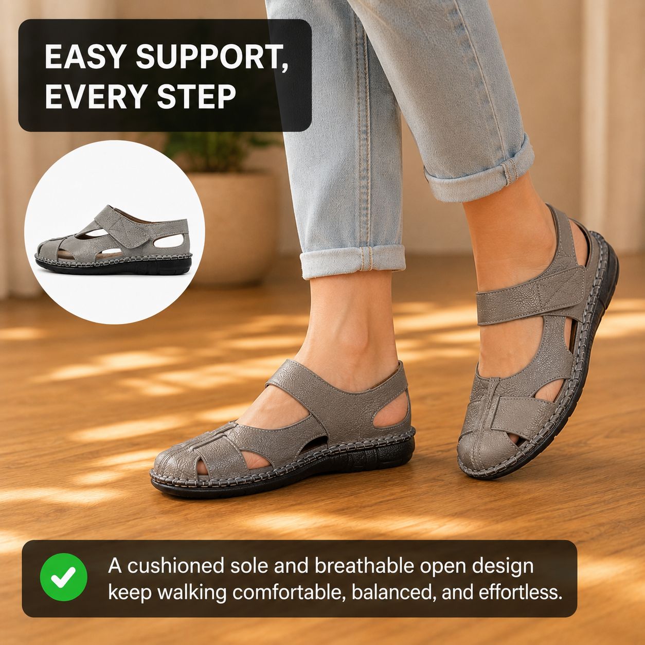Paloma | Women Retro Genuine Leather Sandals