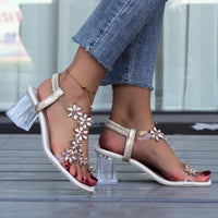 Sofia | Women’s Floral Square Heel Sandals