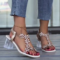 Sofia | Women’s Floral Square Heel Sandals