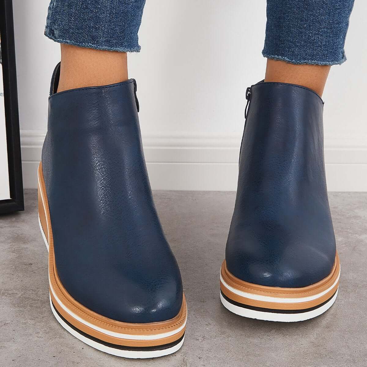 Amy | Women's Ankle Boots With Platform Sole