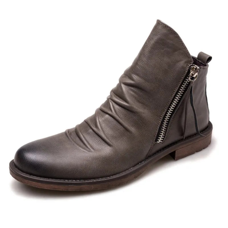 Ivan | Orthopedic Thick Sole Side Zipper Boots