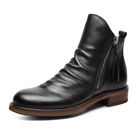 Ivan | Orthopedic Thick Sole Side Zipper Boots