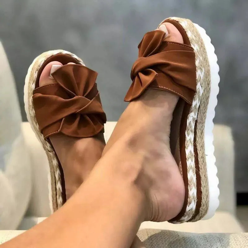 April | Women Summer Bow Platform Sandals