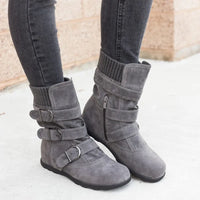 Hope | Women's Casual Winter Boots Strap Buckle Shoes