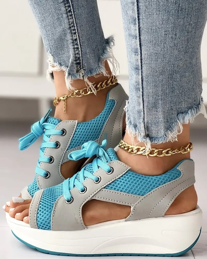 Milagros® | Stylish Sandals With Contrast Insert And Arch Support