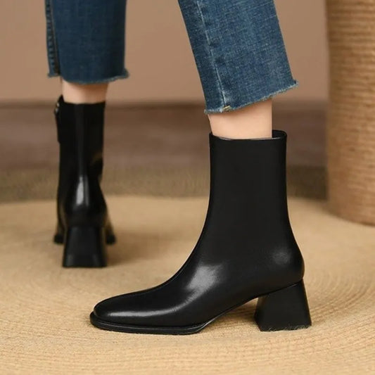 Estelle | Women’s Fashion Ankle Boots – Chunky Heel Design