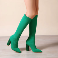Charlotte | Women’s Winter High Heeled Knee-High Boots