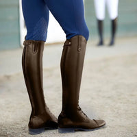 Ally | Leather Knee High Boots With Back Zipper