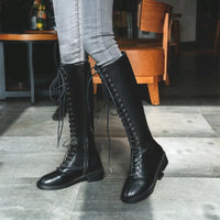 Laura | Women’s Flat Long Boots – Plus Size, Stylish & Comfortable