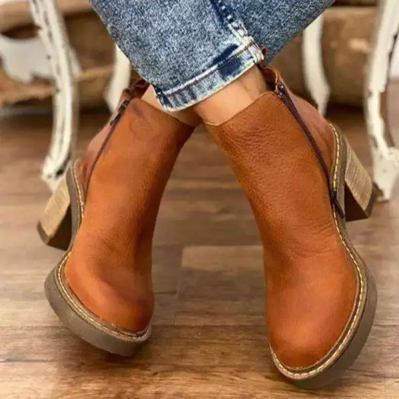Vera | Orthopedic Retro Leather Martin Boots