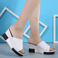 Luna | Women’s Summer Leather Wedge Sandals