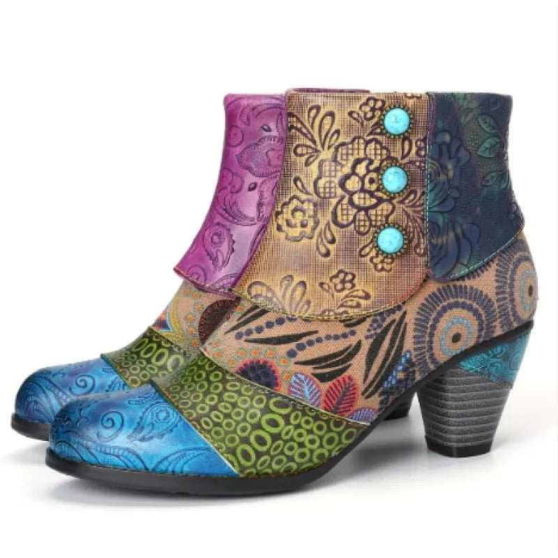 Evelina | Women’s Handmade Chunky Heel Martin Boots
