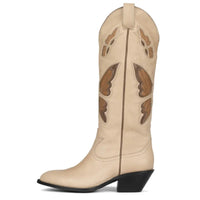 Ruby | Women’s Stylish Butterfly Design Mid-Heel Knee-High Boots