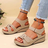 Liliana® | Women's wedge sandals with adjustable buckle closure