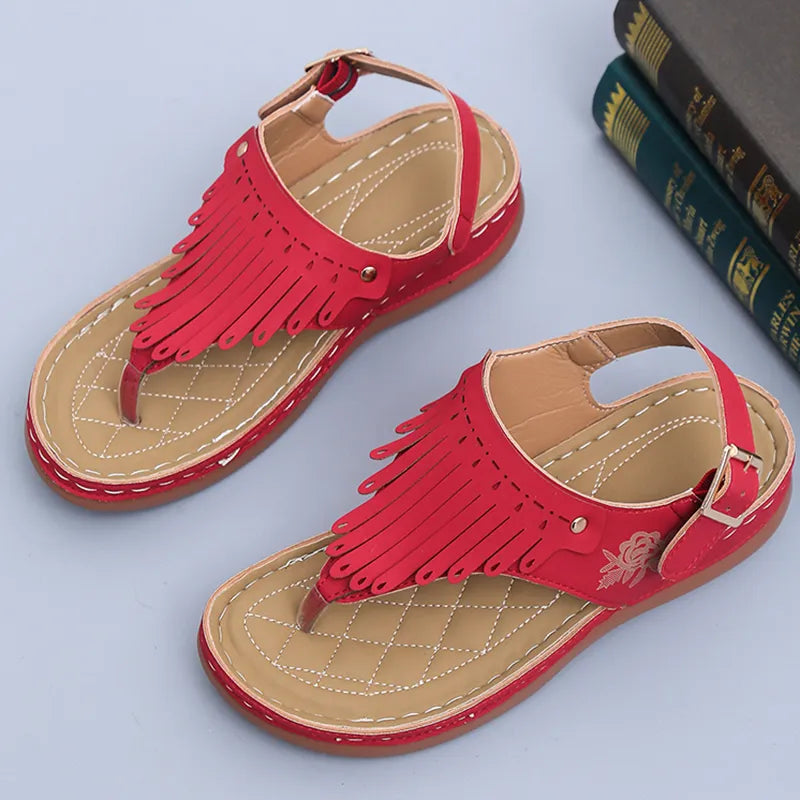Naomi | Women’s Roman Thong Wedge Sandals