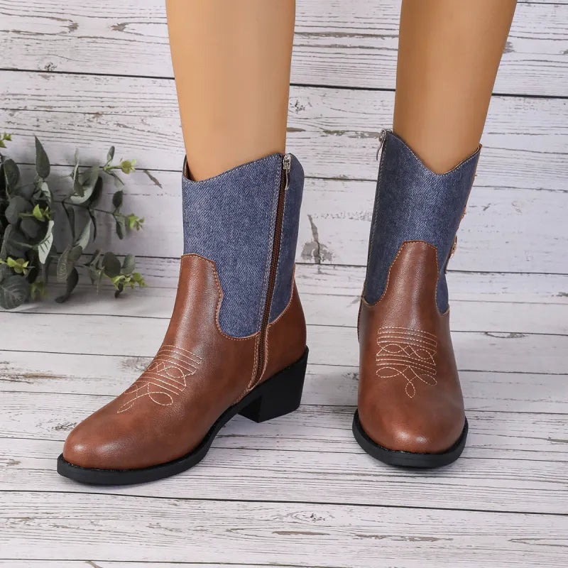 Cassandra | Women Summer Mid-Calf Cowboy Boots