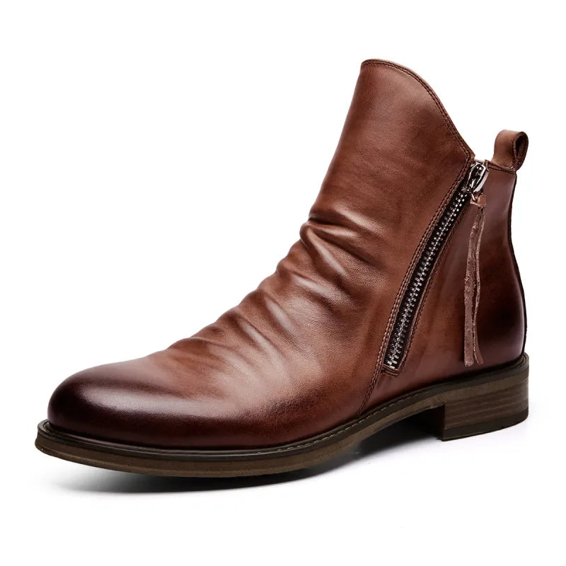 Ivan | Orthopedic Thick Sole Side Zipper Boots