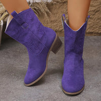 Martina | Women’s Western Embroidered Chunky Heel Boots