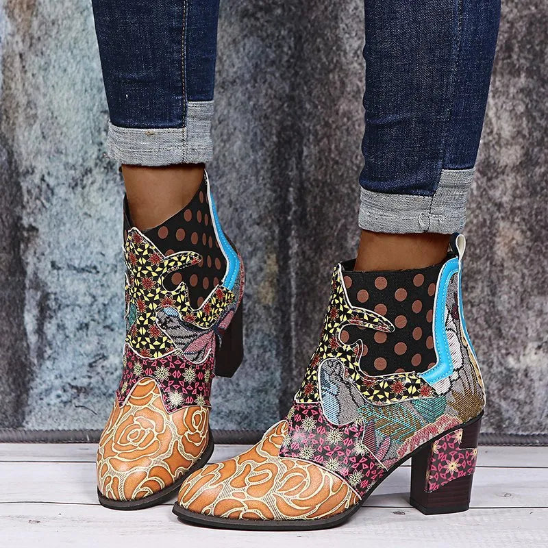 Estelle | Women’s Boho Martin Boots – Ethnic Style
