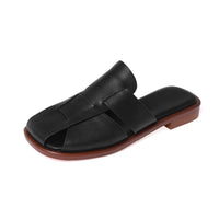 Elina | Women Full Leather Woven Roman Sandals