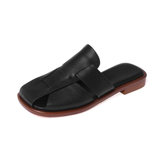 Elina | Women Full Leather Woven Roman Sandals