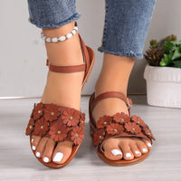 Valentina | Women’s Floral Flat Sandals