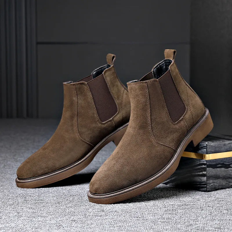 Axel | Men’s Fleece-Lined Suede Pointed Ankle Boots
