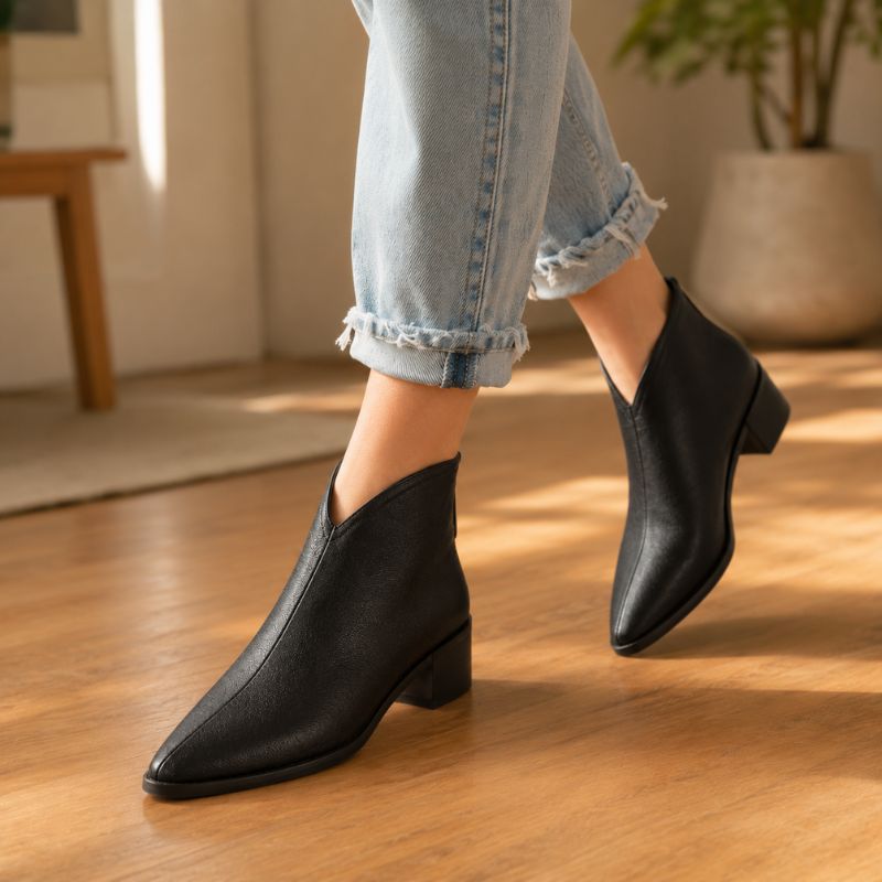 Dakota | Orthopedic Brown French Short Boots