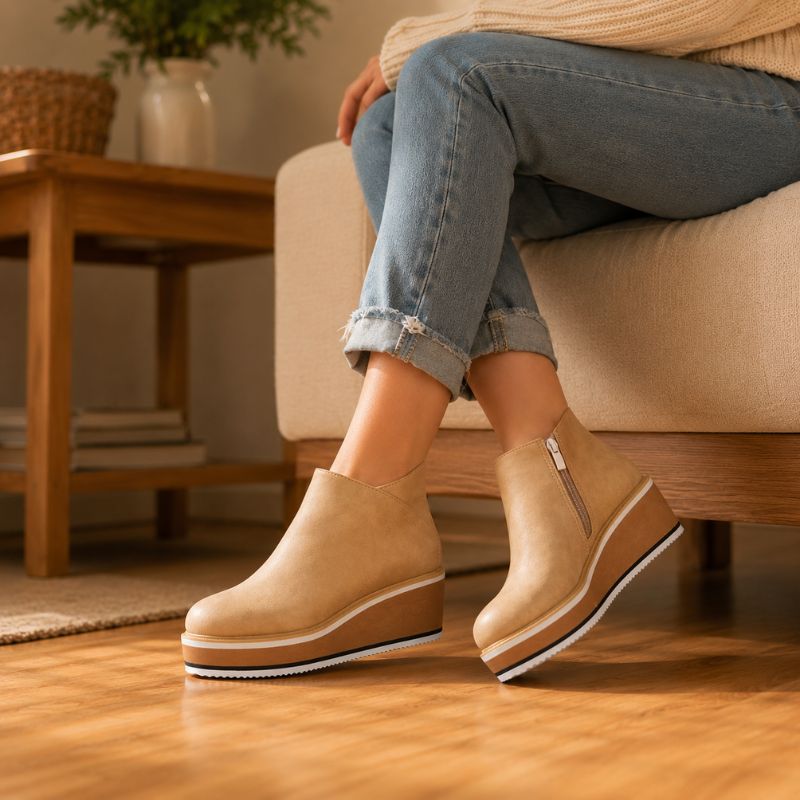Zara | Orthopedic Chunky Block Heel Ankle Boots