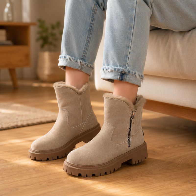Dallas | Orthopedic Women’s Plush Faux Suede Non-Slip Boots
