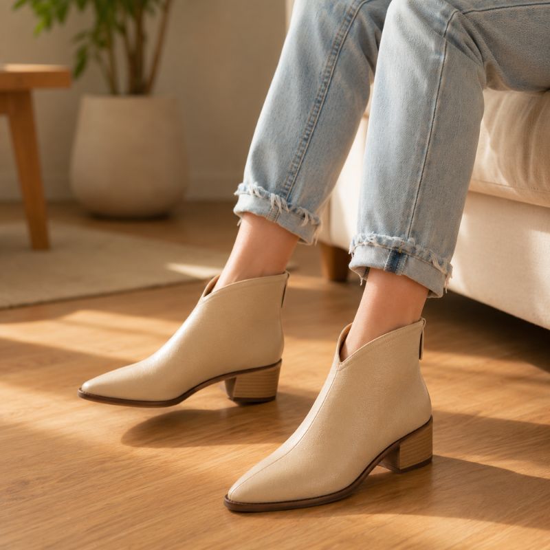 Dakota | Orthopedic Brown French Short Boots