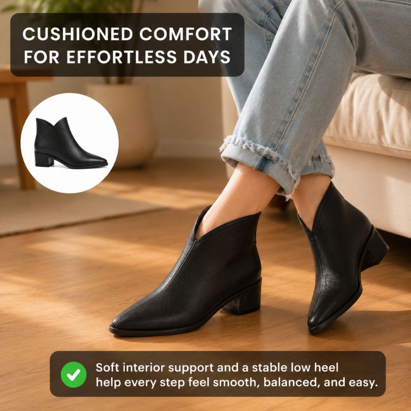 Dakota | Orthopedic Brown French Short Boots