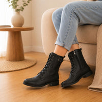 Giselle | Orthopedic Women’s Lace-Up Side-Zip Western Boots