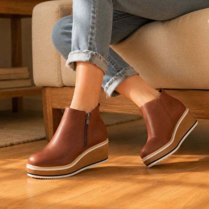 Zara | Orthopedic Chunky Block Heel Ankle Boots