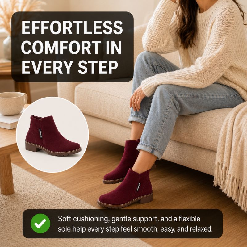 Cleo | Orthopedic Frosted Fall Ankle Boots