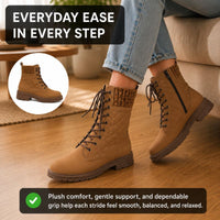 Vivienne | Orhtopedic Lace-Up Block Heel Cowboy Boots