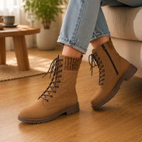 Vivienne | Orhtopedic Lace-Up Block Heel Cowboy Boots