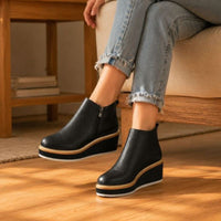 Zara | Orthopedic Chunky Block Heel Ankle Boots