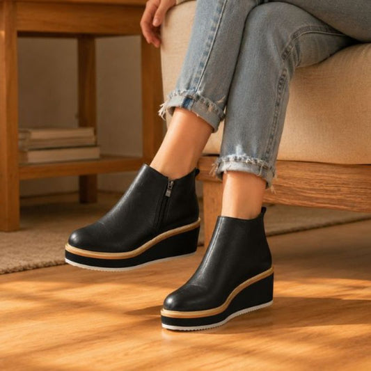 Zara | Orthopedic Chunky Block Heel Ankle Boots