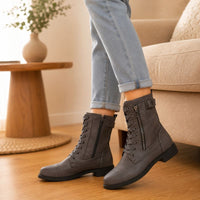 Giselle | Orthopedic Women’s Lace-Up Side-Zip Western Boots