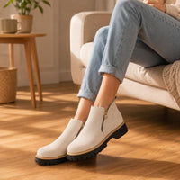 Arabella | Orthopedic Suede Side-Zip Chunky Ankle Boots