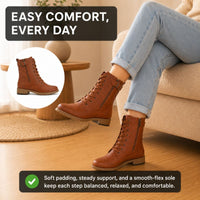 Giselle | Orthopedic Women’s Lace-Up Side-Zip Western Boots
