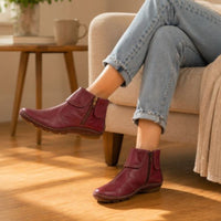 Vivienne | Orthopedic Ankle Boots Women Zipper Flat Shoes