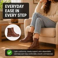 Bianca | Orthopedic Ankle Boots With Buckle Side Zipper